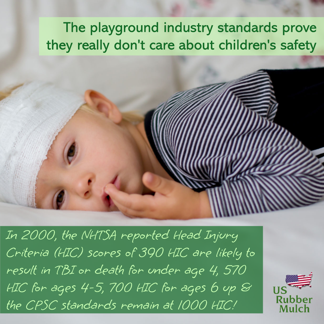 Current playground safety standards are unsafe